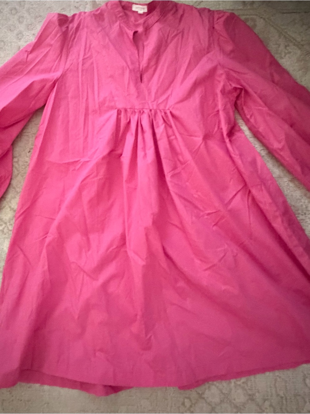 Anniewear Bright Pink Long Sleeve Tunic Dress